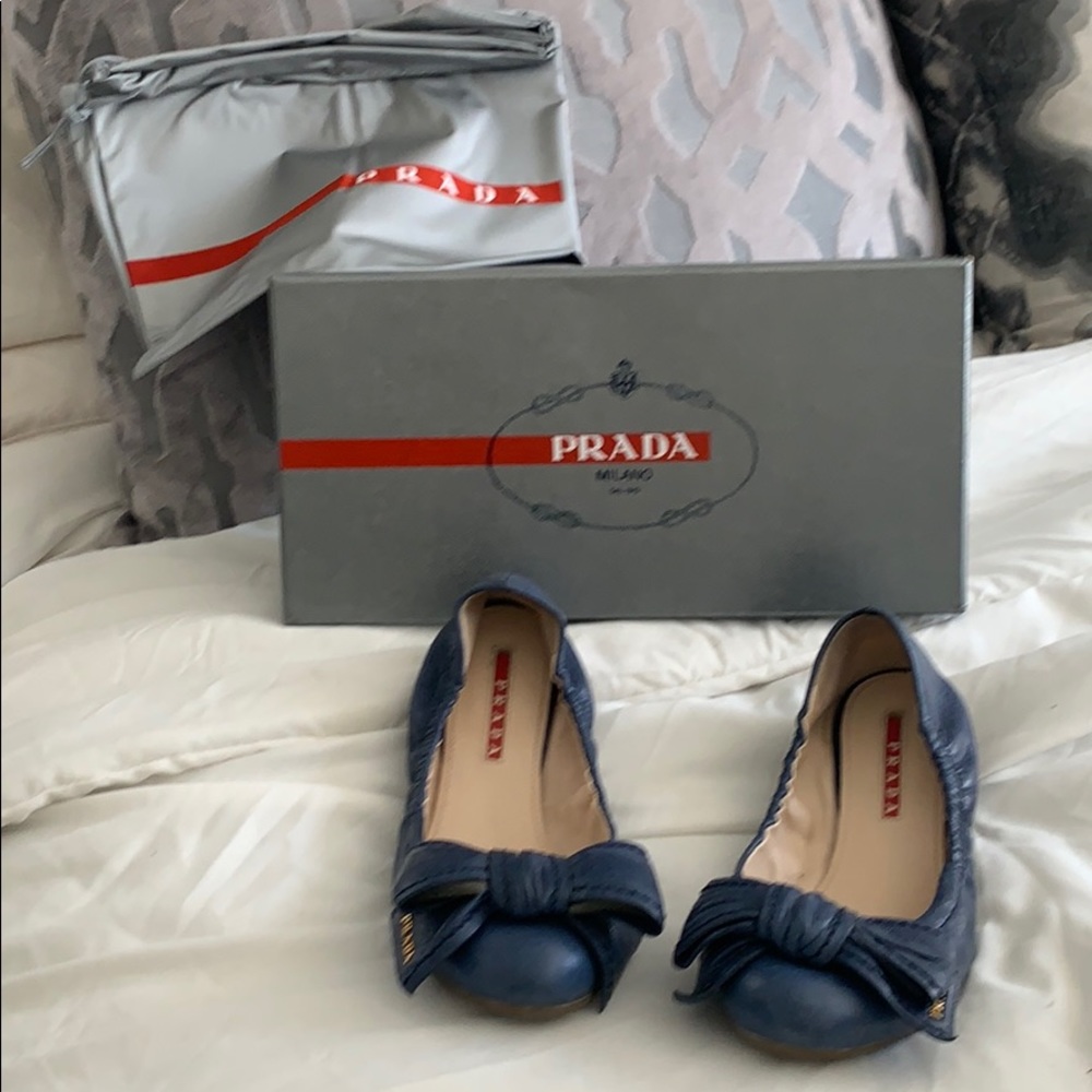 Prada bow flats
